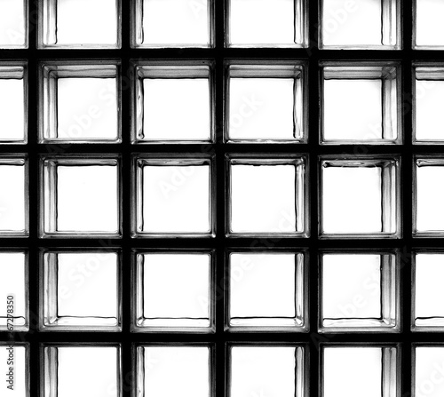 abstract close up view of a large glass tile window