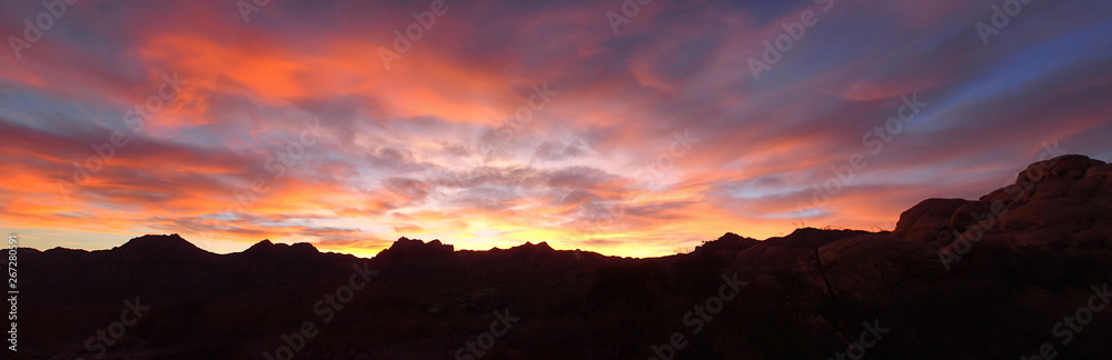 Red Rocks Canyon Outside of Las Vegas, Nevada at Sunset - obrazy, fototapety, plakaty 