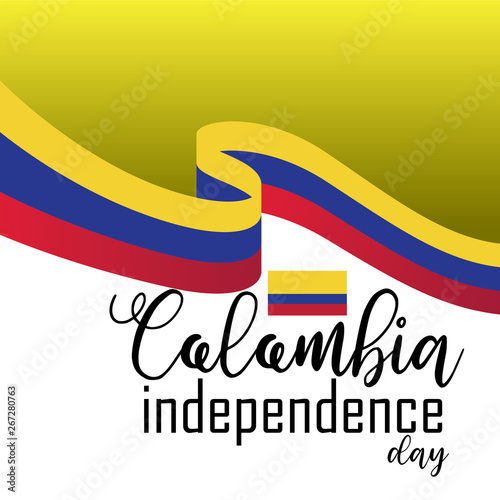 Happy Colombia Independence Day vector