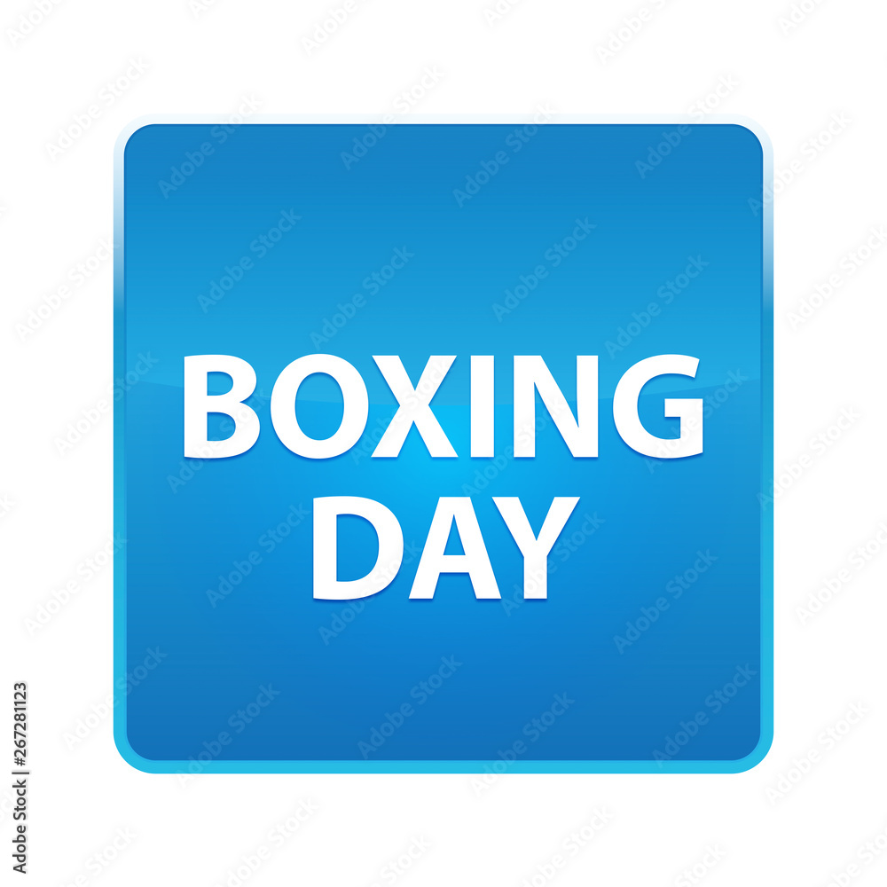 Boxing Day shiny blue square button Boxing Day shiny blue square button