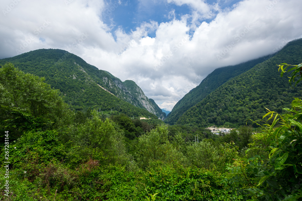 View of Caucasian mountains