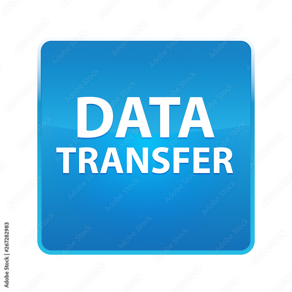 Data Transfer shiny blue square button Data Transfer shiny blue square button