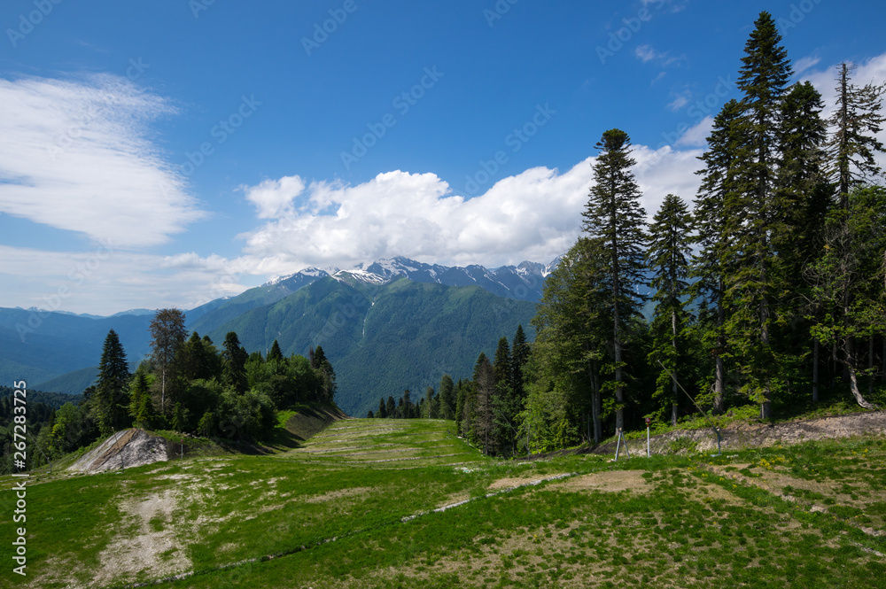 View of Caucasian mountains