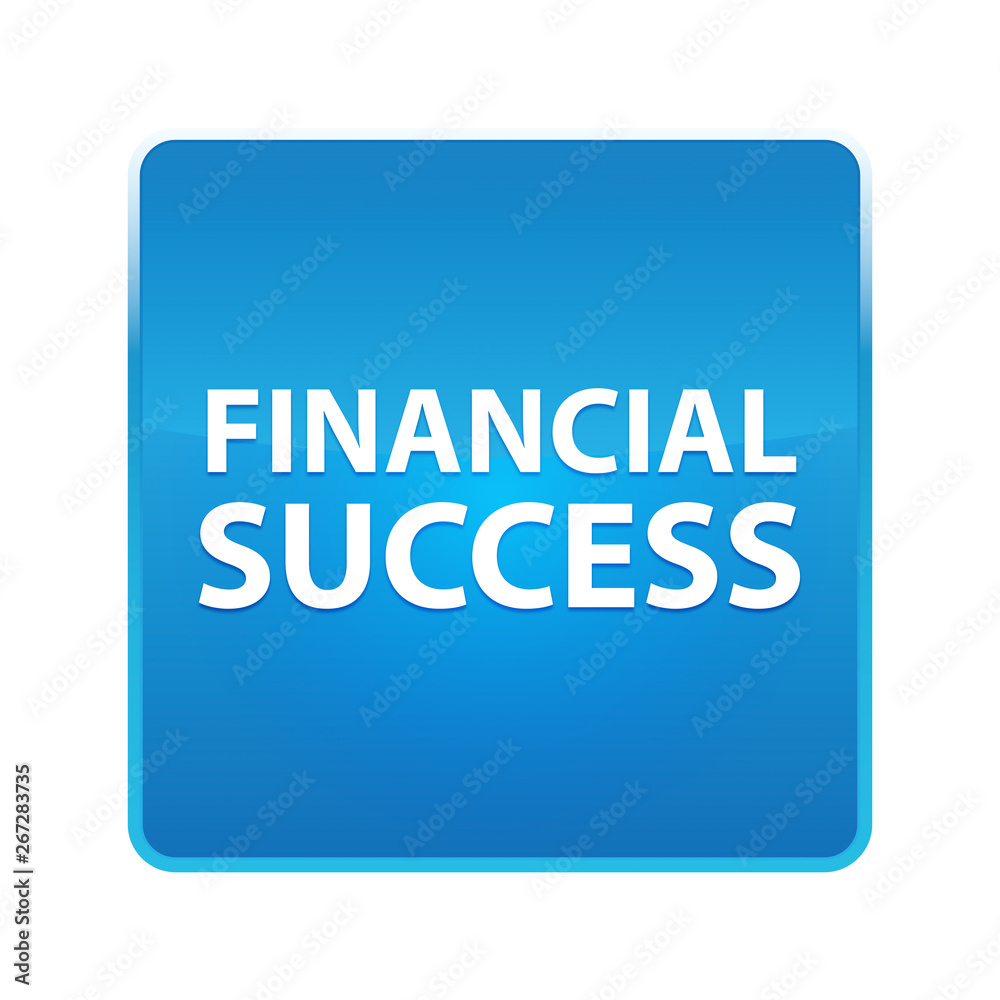 Financial Success shiny blue square button Financial Success shiny blue square button