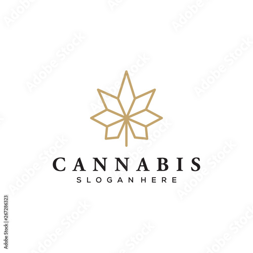 marijuana / cannabis leaves vector logo design