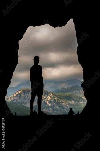 Fototapete Ausblick aus einer Höhle im green Canyon