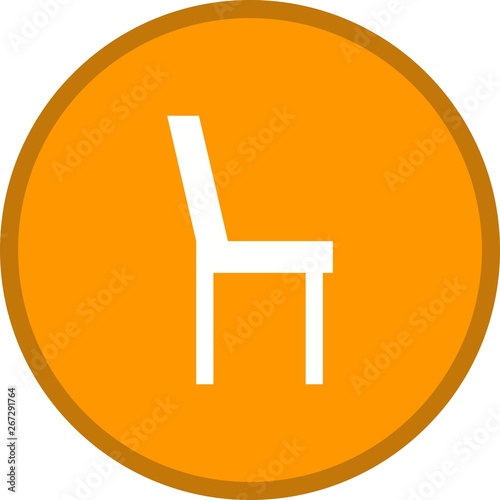 Chair Glyph Multi color Background
