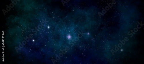 Universe filled with stars, nebula and galaxy.