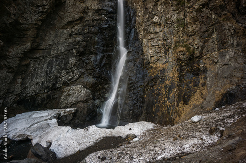 close up of gveleti big waterfall