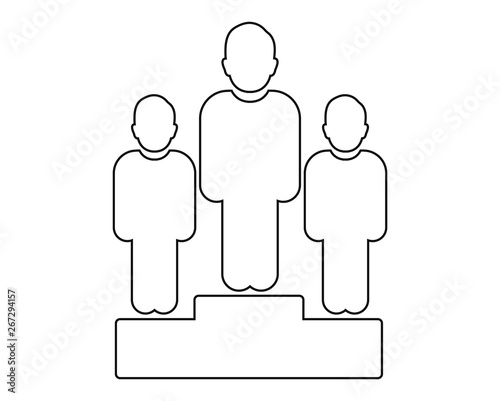 Business leader Icon. Line style vector EPS.