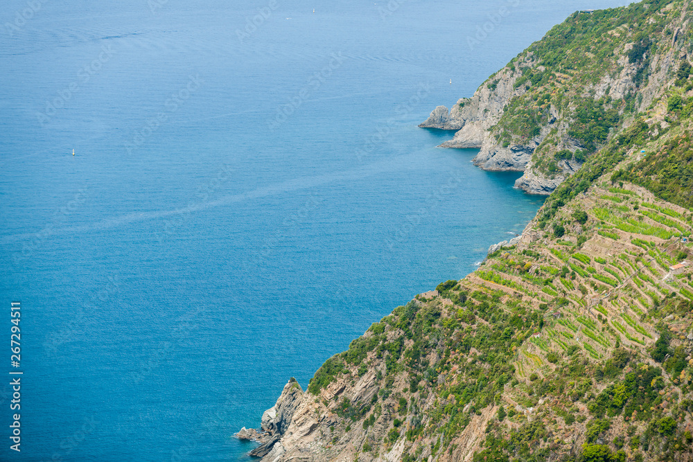 Obraz premium Small bay in the Gulf of La Spezia - Mediterranean sea Italy
