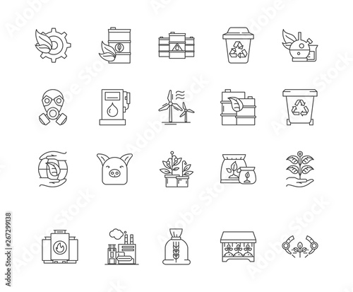 Commodity brokers line icons, linear signs, vector set, outline concept illustration