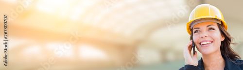 Banner With Female Contract...