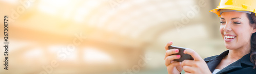 Banner With Female Contract...