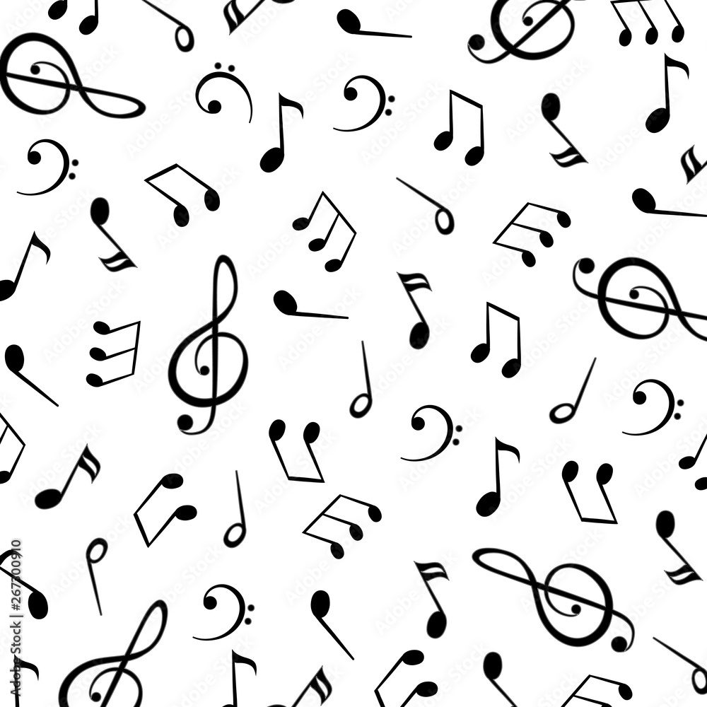 Music notes, group musical notes background – stock vector Stock Vector |  Adobe Stock
