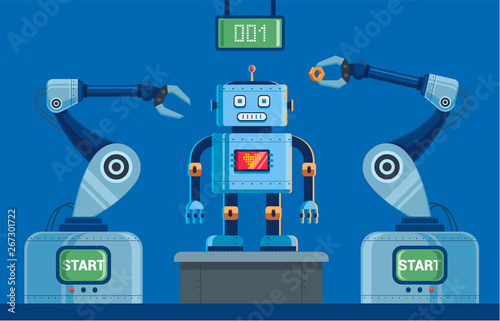 plant for the production of robots with claws.