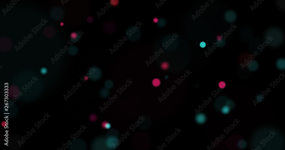 Fototapeta premium Dust particles. Abstract background of particles. Bokeh of lights on black background. 3d rendering