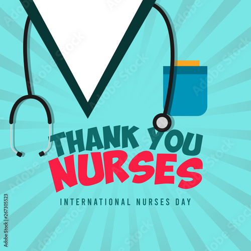 Happy international nurses day vector template. design for thank nurses day. Design for banner, greeting cards or print.