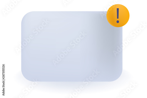 Empty Rectangular Shape Copy Space Text Box Exclamation Mark in Circle Business Empty template for Layout for invitation greeting card promotion poster voucher