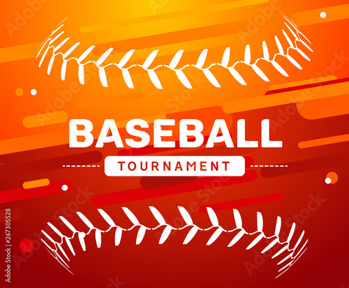 Baseball flyer poster template tournament invitation. Baseball background advertising design banner