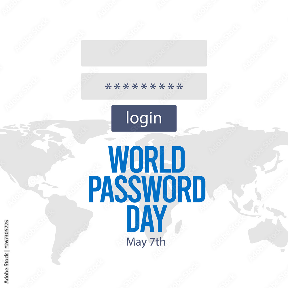 happy world password day vector template. design for your celebration.