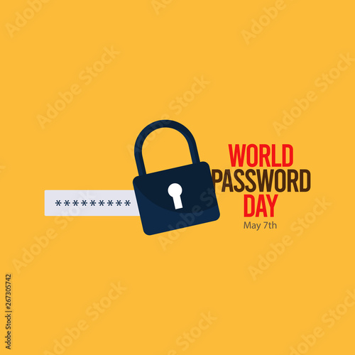 happy world password day vector template. design for your celebration.