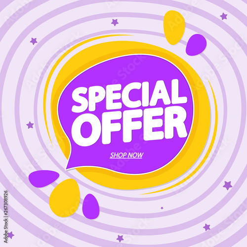 Special Offer  sale banner design template  discount speech bubble tag  app icon  vector illustration