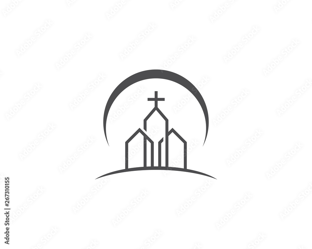 Obraz premium Church logo vector