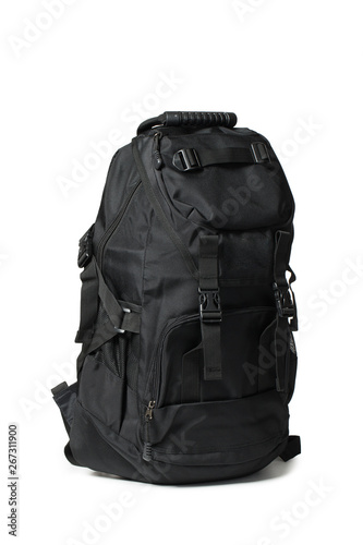 Black travel backpack