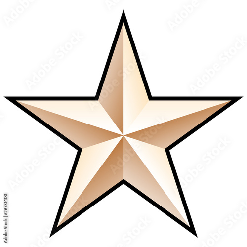 Gold Star Vector Illustration
