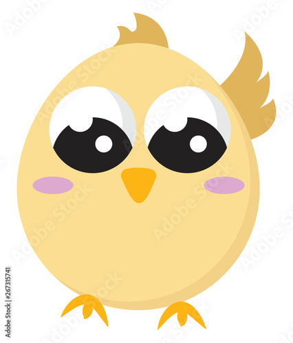 Baby bird , vector or color illustration