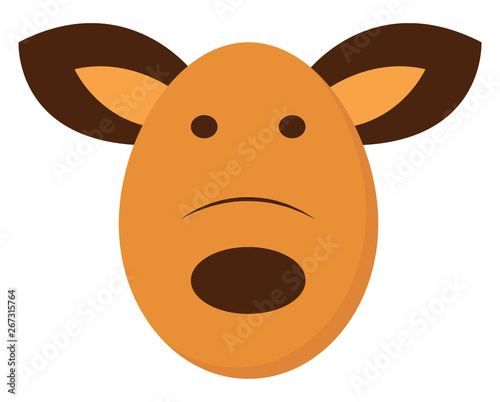 Small baby dog , vector or color illustration