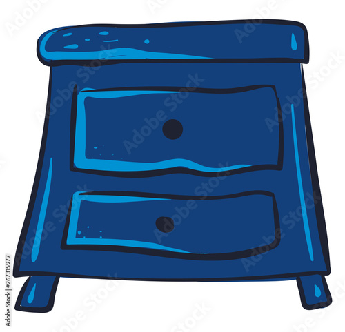 Bedside table , vector or color illustration