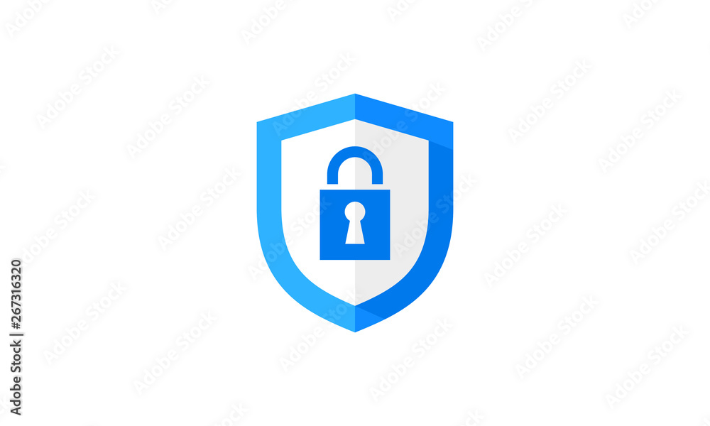 blue shield lock icon blue shield lock icon