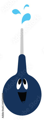Enema with water , vector or color illustration