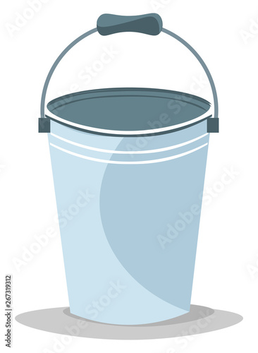 Bucket, vector or color illustration.
