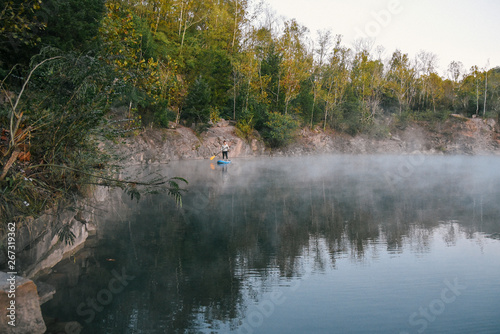 Paddle Boarding at Fort Dickerson Quarry in Knoxville Tennessee photo