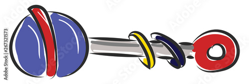 Painting of a colorful toy for babies/Baby rattle, baby toy, infancy, rattle, toy icon, vector or color illustration.