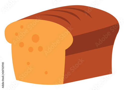 Image of a loaf of bread, vector or color illustration.