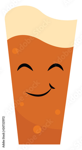 Image of beer pilsner, vector or color illustration.