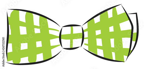 Image of bow-tie, vector or color illustration.