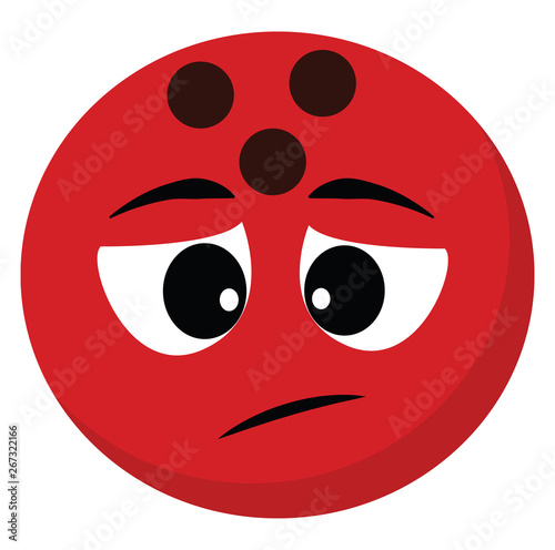 Image of bowling ball, vector or color illustration.