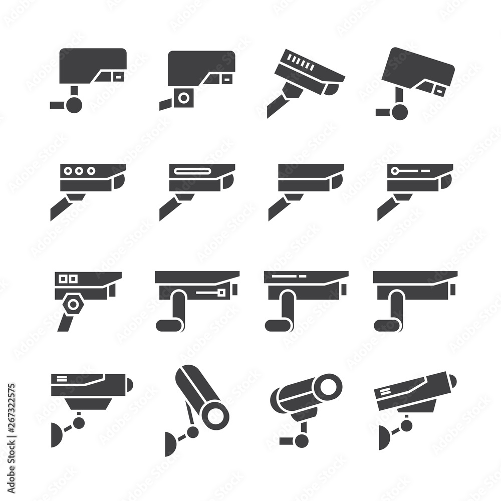 CCTV, security camera icons CCTV, security camera icons
