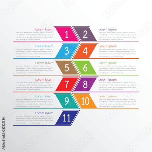 Vector infographic templates used for detailed reports. All 11 topics.