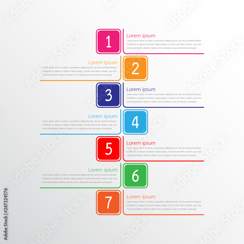 Vector infographic templates used for detailed reports. All 7 topics.