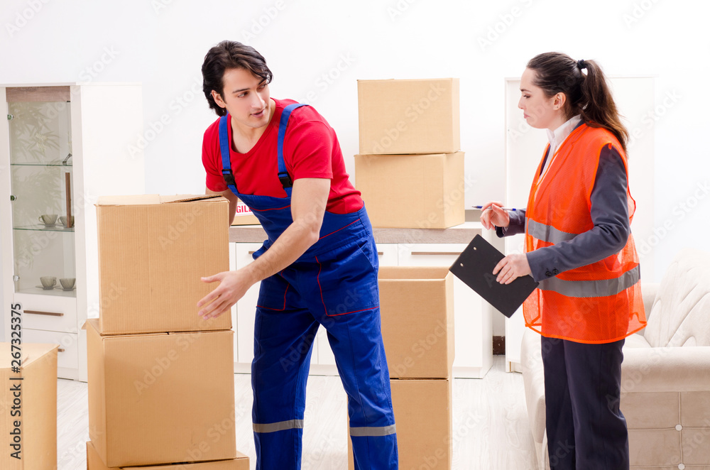 Professional movers doing home relocation Professional movers doing home relocation