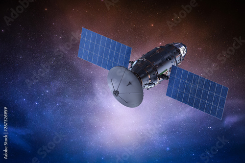 Fototapeta Naklejka Na Ścianę i Meble -  Satellite dish with antenna