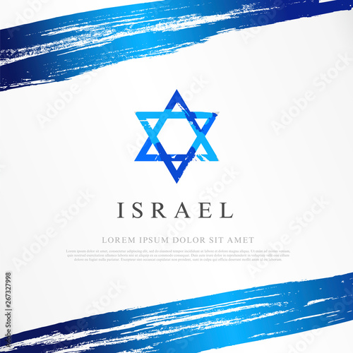 Flag of Israel. Vector illustration. Independence Day..