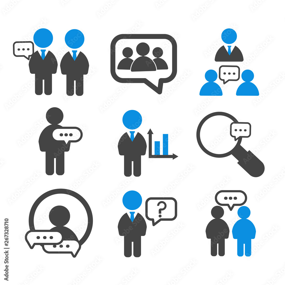 Set of businessman. People group icon isolated flat design on white background Set of businessman. People group icon isolated flat design on white background