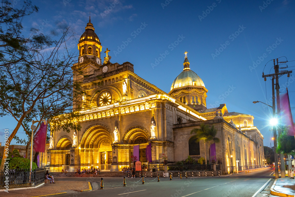 Facade of Manila Cathedral, Manila, Philippines